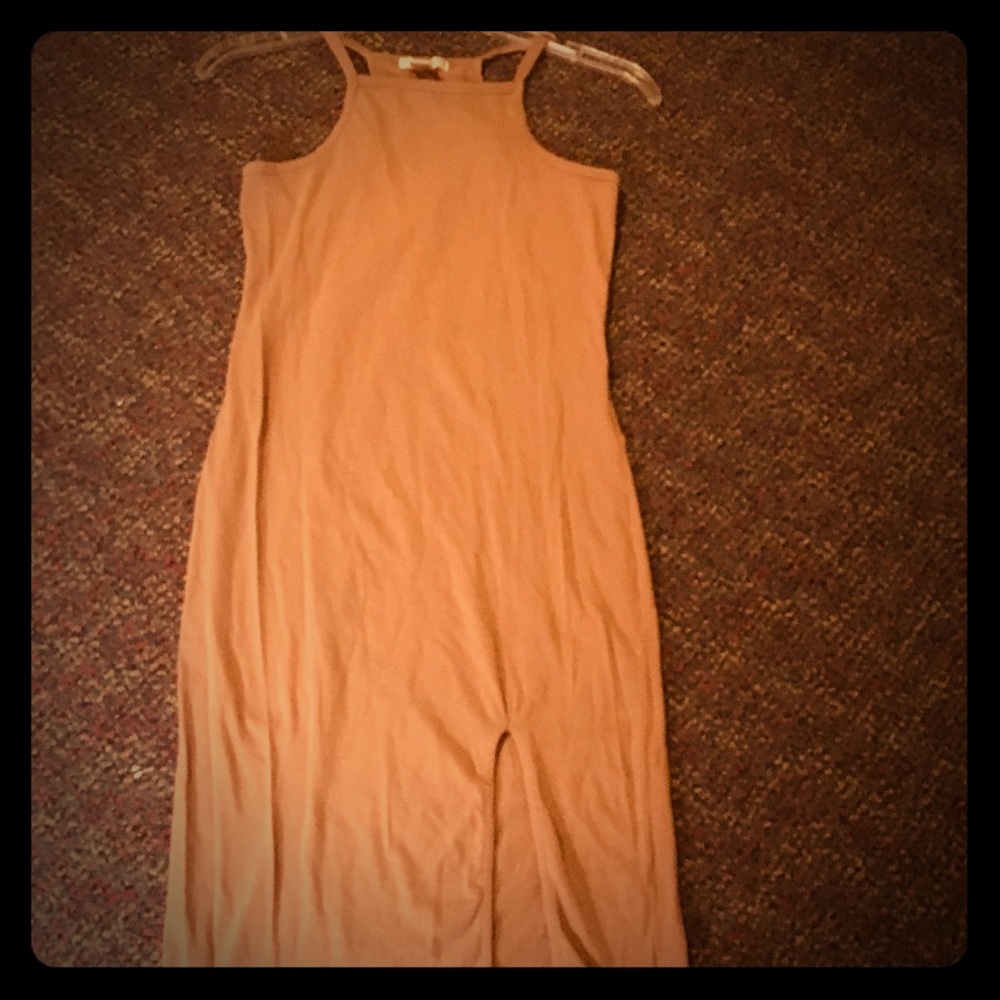 A curvy spaghetti strap dress